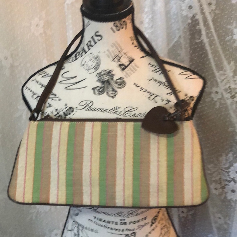 Tamara Boston Multicolor Striped Shoulder Bag Handbag Purse EUC
